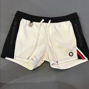 White and Black Men's Hybrid Shorts